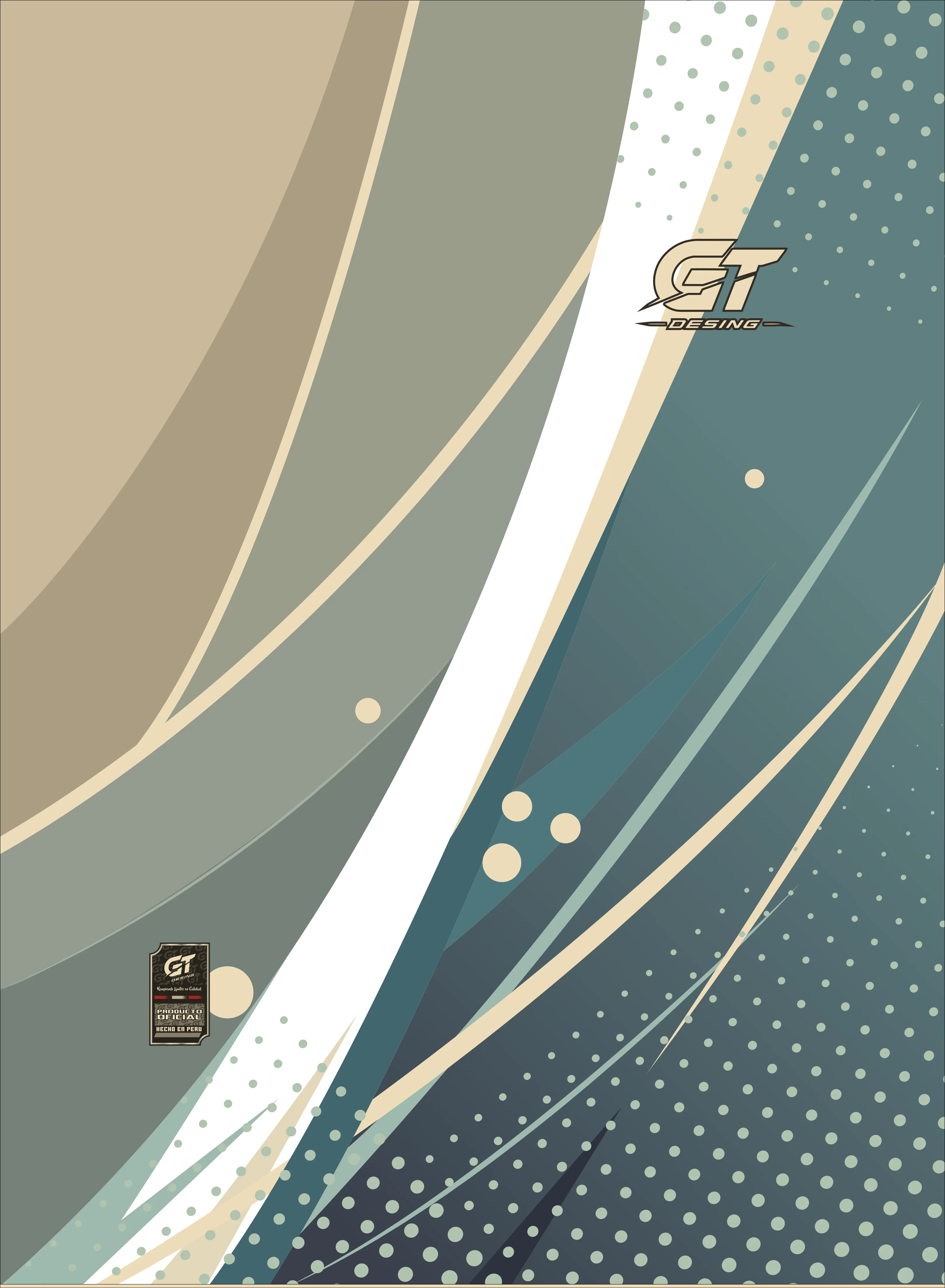 Geometric Puntos Celeste Gris